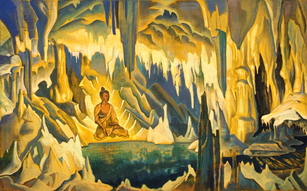 1925 - Будда Победитель [Холст, темпера. 74,2 x 117,7 см] (Серия ''Знамена Востока'')
