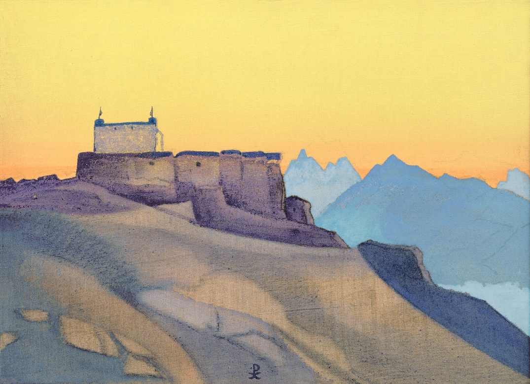 1932 - Сиссу. Монастырь [Холст, темпера. 29 x 43 см] (Встречается название ''Сиссу. Лахул'')