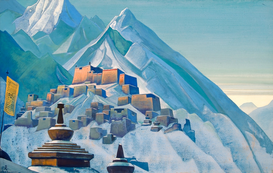 1933 - Тибет [Холст, темпера. 74 x 117 см] (Встречается название ''Тибет. Гималаи'')